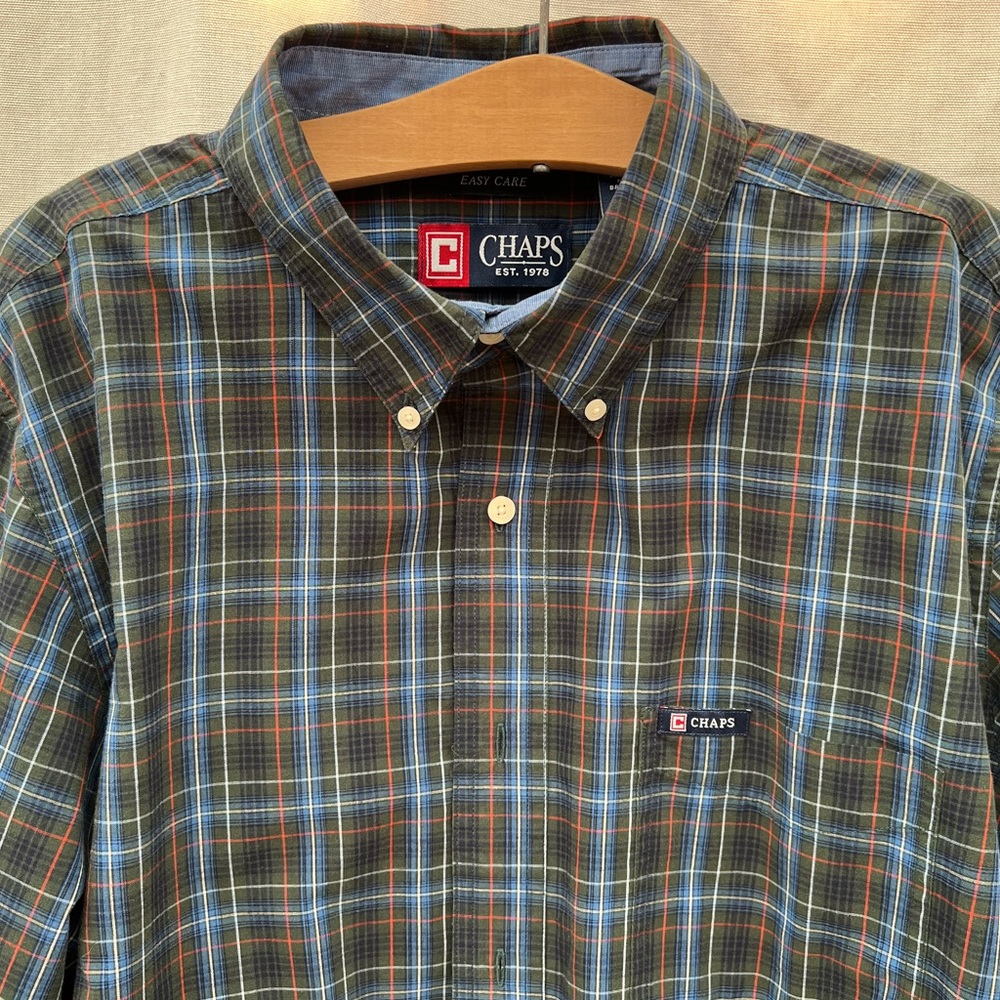 Chaps by Ralph Lauren easy care button up shirt sz L